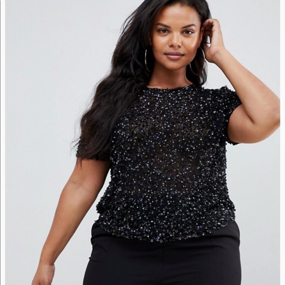 ASOS Curve sequin top